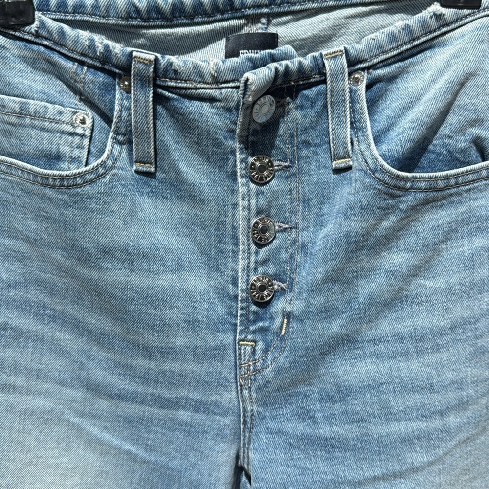 New ▶️ FREE PEOPLE ◀️ Edwin Marli Ankle Mid Rise Cropped Wide Leg Jeans Size 26 - Picture 4 of 13